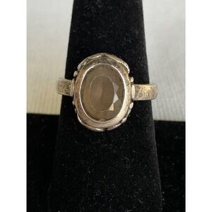 Vintage SILPADA 925 Sterling Silver smoky quartz ring size 7.5 Estate jewerly